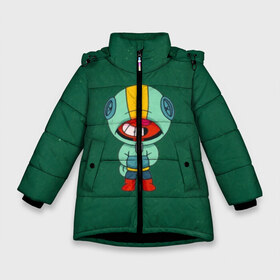 Зимняя куртка для девочек 3D с принтом Brawl Stars в Новосибирске, ткань верха — 100% полиэстер; подклад — 100% полиэстер, утеплитель — 100% полиэстер. | длина ниже бедра, удлиненная спинка, воротник стойка и отстегивающийся капюшон. Есть боковые карманы с листочкой на кнопках, утяжки по низу изделия и внутренний карман на молнии. 

Предусмотрены светоотражающий принт на спинке, радужный светоотражающий элемент на пуллере молнии и на резинке для утяжки. | brawl stars | moba | барли | ворон | джин | динамайк | дэррил | игра | карл | кольт | леон | мортис | нита | пайпер | пенни | поко | пэм | рико | спайк | тара | фрэнк | шелли | эль примо
