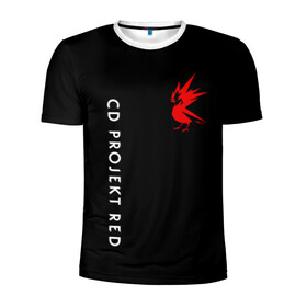 Мужская футболка 3D спортивная с принтом CD RPOJECT RED в Новосибирске, 100% полиэстер с улучшенными характеристиками | приталенный силуэт, круглая горловина, широкие плечи, сужается к линии бедра | Тематика изображения на принте: 2019 | cd project red | cyberpunk 2077 | future | hack | night city | samurai | sci fi | андроиды | безумие | будущее | киберпанк 2077 | логотип | роботы | самураи | фантастика | цифры