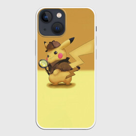 Чехол для iPhone 13 mini с принтом Пикачу Детектив в Новосибирске,  |  | detective pikachu | pikachu | pokemon | детектив пикачу | пика | покемон