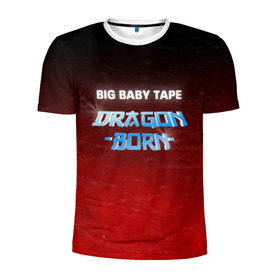 Мужская футболка 3D спортивная с принтом BIG BABY TAPE - DRAGONBORN в Новосибирске, 100% полиэстер с улучшенными характеристиками | приталенный силуэт, круглая горловина, широкие плечи, сужается к линии бедра | big ba | big baby tape   dragonborn | big baby tape gimme | big baby tape gimme the loot | big baby tape loot | gimme the loot big baby tape | hokage big baby | tape текст | биг бейби тейп
