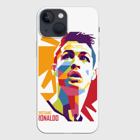 Чехол для iPhone 13 mini с принтом Криштиану Роналду в Новосибирске,  |  | cr7 | cristiano ronaldo | криштиано | криштиану роналду | роналдо | рональду | сборная португалии | форма | футбол | футболист | чемпионат мира