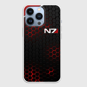 Чехол для iPhone 13 Pro с принтом MASS EFFECT N7 | СТАЛЬНАЯ БРОНЯ в Новосибирске,  |  | n7 | texture | броня | костюм | масс эффект | н7 | соты | стальная броня | стальные соты | текстура | шепард