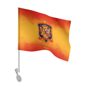 Флаг для автомобиля с принтом Сборная Испании в Новосибирске, 100% полиэстер | Размер: 30*21 см | espana | la furia roja | spain | испания | красная фурия | сборная испании | сборная испании по футболу | сборные | форма | футбол | чемпионат