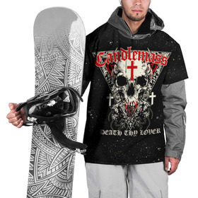 Накидка на куртку 3D с принтом Candlemass в Новосибирске, 100% полиэстер |  | Тематика изображения на принте: doom | metal | группы | дум | дум метал | метал | музыка | рок
