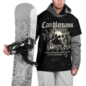 Накидка на куртку 3D с принтом Candlemass в Новосибирске, 100% полиэстер |  | doom | metal | группы | дум | дум метал | метал | музыка | рок