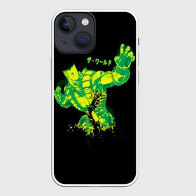 Чехол для iPhone 13 mini с принтом JoJo Bizarre Adventure в Новосибирске,  |  | anime | aureo | jojo | jojos | jojos bizarre adventure | vento | боевик | джоджо | иероглиф | манга | приключения | стиль | ужасы | фэнтези | япония