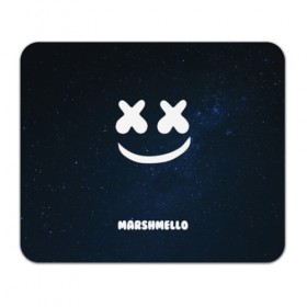 Коврик для мышки прямоугольный с принтом Marshmello Cosmos в Новосибирске, натуральный каучук | размер 230 х 185 мм; запечатка лицевой стороны | dj | marshmello | usa | америка | клубная музыка | космос | мармело | маршмелло | маршмеллоу | музыка | музыкант | небо