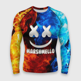 Мужской рашгард 3D с принтом Marshmello Fire в Новосибирске,  |  | dj | fire | marshmello | usa | америка | вода | клубная музыка | мармело | маршмелло | маршмеллоу | музыка | музыкант | огонь