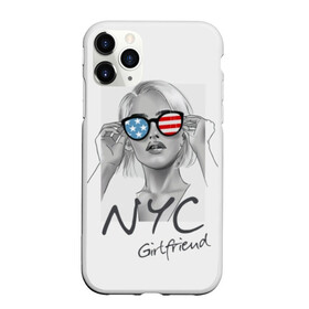 Чехол для iPhone 11 Pro матовый с принтом NYC girlfriend в Новосибирске, Силикон |  | Тематика изображения на принте: beautiful | blonde | city | flag | girl | girlfriend | new york | reflection | stars | stripes | usa | блондинка | город | девушка | звезды | красивая | нью йорк | отражение | очки | подруга | полосы | сша | флаг