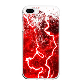 Чехол для iPhone 7Plus/8 Plus матовый с принтом БРЫЗГИ КРАСОК(RED STORM) в Новосибирске, Силикон | Область печати: задняя сторона чехла, без боковых панелей | abstraction | tie dye | watercolor | абстракция красок | акварель | акриловый | брызги красок | живопись | краска | потертость красок | размытые краски | текстуры | черно белый | яркие краски