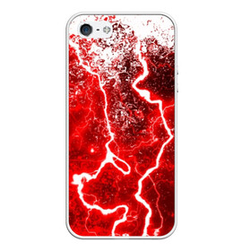 Чехол для iPhone 5/5S матовый с принтом БРЫЗГИ КРАСОК(RED STORM) в Новосибирске, Силикон | Область печати: задняя сторона чехла, без боковых панелей | abstraction | tie dye | watercolor | абстракция красок | акварель | акриловый | брызги красок | живопись | краска | потертость красок | размытые краски | текстуры | черно белый | яркие краски