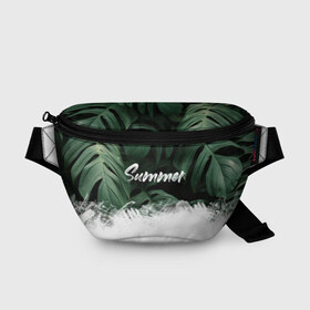 Поясная сумка 3D с принтом Лето в Новосибирске, 100% полиэстер | плотная ткань, ремень с регулируемой длиной, внутри несколько карманов для мелочей, основное отделение и карман с обратной стороны сумки застегиваются на молнию | summer | купить футболку | летний принт | растение | тропики | тропические растения | футболка