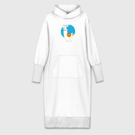 Платье удлиненное хлопок с принтом Альпака Единорог в Новосибирске,  |  | alpaca | unicorn | альпака | альпаки | лама | ламы