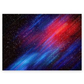Поздравительная открытка с принтом КРАСКИ КОСМОСА в Новосибирске, 100% бумага | плотность бумаги 280 г/м2, матовая, на обратной стороне линовка и место для марки
 | colors | galaxy | paints | space | star nebula | абстракция | вселенная | галактика | звезда | звезды | космический | краски | планеты