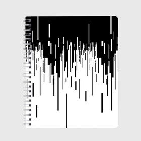 Тетрадь с принтом 8 бит в Новосибирске, 100% бумага | 48 листов, плотность листов — 60 г/м2, плотность картонной обложки — 250 г/м2. Листы скреплены сбоку удобной пружинной спиралью. Уголки страниц и обложки скругленные. Цвет линий — светло-серый
 | 8 бит | pixel | pixel art | бит | пиксели | прикольный принт | принт | футболка принт | чб | черно белое
