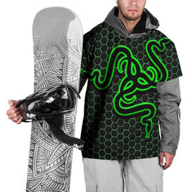 Накидка на куртку 3D с принтом RAZER в Новосибирске, 100% полиэстер |  | Тематика изображения на принте: game | razer | texture | зеленый | игровое лого | игромания | игры | рэйзер | текстуры