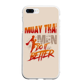 Чехол для iPhone 7Plus/8 Plus матовый с принтом Muay Thai в Новосибирске, Силикон | Область печати: задняя сторона чехла, без боковых панелей | fight | muay thai | thai boxing | ufc | бокс | ката | кикбоксин | лаос | лоу кик | муай | мьянма | поединок | таиланд | тай | тайский | таолу