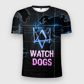 Мужская футболка 3D спортивная с принтом WATCH DOGS в Новосибирске, 100% полиэстер с улучшенными характеристиками | приталенный силуэт, круглая горловина, широкие плечи, сужается к линии бедра | action | ct os | ded sec | fox | game | gamer | glitch | hacker | player | watch dogs | watch dogs 2 | глитч | знак лиса | игра | компьютерная игра | маркус | хакер