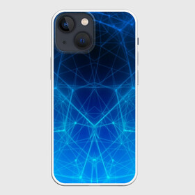 Чехол для iPhone 13 mini с принтом НЕОНОВАЯ ЗАЩИТА в Новосибирске,  |  | abstraction | cyber | cyberpunk | future | geometry | hexagon | neon | techno | texture | абстракция | броня | геометрия | кибер | краски | неон | неоновый | сетка | соты | стальная броня | текстура | шестигранники