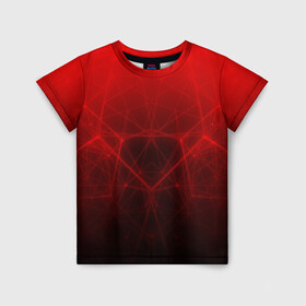 Детская футболка 3D с принтом ГОЛОГРАФИЧЕСКАЯ ЗАЩИТА в Новосибирске, 100% гипоаллергенный полиэфир | прямой крой, круглый вырез горловины, длина до линии бедер, чуть спущенное плечо, ткань немного тянется | abstraction | cyber | cyberpunk | future | geometry | hexagon | neon | techno | texture | абстракция | броня | геометрия | кибер | краски | неон | неоновый | сетка | соты | стальная броня | текстура | шестигранники