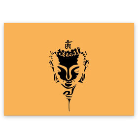 Поздравительная открытка с принтом Будда в Новосибирске, 100% бумага | плотность бумаги 280 г/м2, матовая, на обратной стороне линовка и место для марки
 | background | black | buddha | buddhism | knowledge | meditation | om | philosophy | religion | symbol | white | yoga | белый | будда | буддизм | знание | йога | медитация | ом | религия | символ | философия | фон | черный