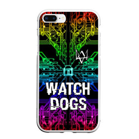 Чехол для iPhone 7Plus/8 Plus матовый с принтом WATCH DOGS в Новосибирске, Силикон | Область печати: задняя сторона чехла, без боковых панелей | Тематика изображения на принте: action | ct os | ded sec | fox | game | gamer | glitch | hacker | player | watch dogs | watch dogs 2 | глитч | знак лиса | игра | компьютерная игра | маркус | хакер