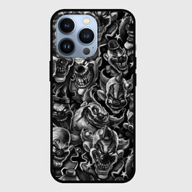 Чехол для iPhone 13 Pro с принтом Злые Клоуны в Новосибирске,  |  | black | graffiti | horror | stickerbombing | tatu | urban | white | граффити | зло | клоун | клоуны | комикс | мода | стикер | стикербомбинг | стиль | тату | татуировки | тренд | ужас | улыбка | урбан | хоррор | черно белые