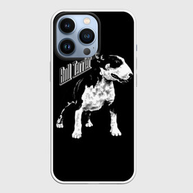 Чехол для iPhone 13 Pro с принтом Бультерьер в Новосибирске,  |  | angry | animals | authority | black and white | breed | bull terrier | cool | dog | fight | illustration | inscription | spotted | supreme | swag | wild | авторитет | бойцовый | бультерьер | верховный | дикий | животные | злой | иллюстрация | крутой | н |