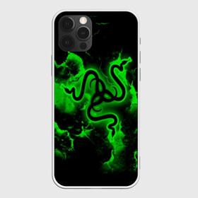 Чехол для iPhone 12 Pro Max с принтом RAZER в Новосибирске, Силикон |  | Тематика изображения на принте: game | razer | texture | зеленый | игровое лого | игромания | игры | рэйзер | текстуры