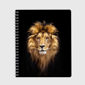 Тетрадь с принтом Лев в Новосибирске, 100% бумага | 48 листов, плотность листов — 60 г/м2, плотность картонной обложки — 250 г/м2. Листы скреплены сбоку удобной пружинной спиралью. Уголки страниц и обложки скругленные. Цвет линий — светло-серый
 | african | animals | authority | big | cat | cool | head | illustration | indisputable | lion | mane | muzzle | supreme | swag | авторитет | африканский | большая | верховный | голова | грива | животные | иллюстрация | кошка | крутой | лев | непрер