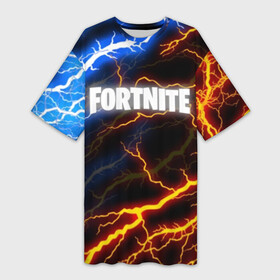 Платье-футболка 3D с принтом FORTNITE STORM в Новосибирске,  |  | 2019 | armor | armour | cybersport | esport | fortnite | game | llama | logo | thunder | броня | игра | киберспорт | лама | молнии | фиолетовый | фирменные цвета | фортнайт