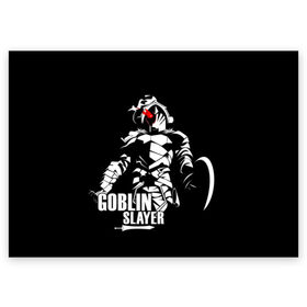 Поздравительная открытка с принтом Goblin Slayer 4 в Новосибирске, 100% бумага | плотность бумаги 280 г/м2, матовая, на обратной стороне линовка и место для марки
 | Тематика изображения на принте: anime | goblin | goblin slayer | manga | slayer | аниме | гоблин | манга | рыцарь