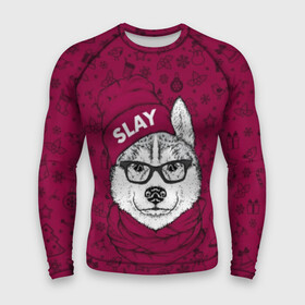 Мужской рашгард 3D с принтом Хаски в Новосибирске,  |  | animals | breed | christmas | dog | fashionable | hat | head | holiday | husky | illustration | muzzle | riding | scarf | style | голова | ездовая | животные | иллюстрация | модный | очки | порода | праздник | рождество | собака | стиль 