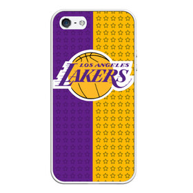 Чехол для iPhone 5/5S матовый с принтом Lakers (1) в Новосибирске, Силикон | Область печати: задняя сторона чехла, без боковых панелей | ball | basket | basketball | kobu | lakers | lebron | los angeles | баскетбол | коюи | леброн | лейкерс | лос анджелис