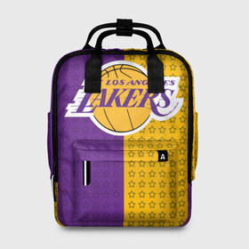 Женский рюкзак 3D с принтом Lakers (1) в Новосибирске, 100% полиэстер | лямки с регулируемой длиной, сверху ручки, чтобы рюкзак нести как сумку. Основное отделение закрывается на молнию, как и внешний карман. Внутри два дополнительных кармана, один из которых закрывается на молнию. По бокам два дополнительных кармашка, куда поместится маленькая бутылочка
 | ball | basket | basketball | kobu | lakers | lebron | los angeles | баскетбол | коюи | леброн | лейкерс | лос анджелис