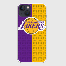 Чехол для iPhone 13 с принтом Lakers (1) в Новосибирске,  |  | ball | basket | basketball | kobu | lakers | lebron | los angeles | баскетбол | коюи | леброн | лейкерс | лос анджелис