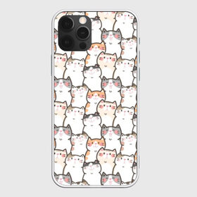 Чехол для iPhone 12 Pro Max с принтом Кошки в Новосибирске, Силикон |  | animal | cats | ears | funny | illustration | kittens | mustache | pink | ruddy | sad | весёлые | грустные | животное | иллюстрация | коты | котята | розовые | румяные | усы | уши