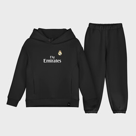 Детский костюм хлопок Oversize с принтом BALE REAL BLACK в Новосибирске,  |  | bale | real | real madrid | бэйл | гарет бэйл | реал | реал мадрид