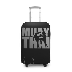 Чехол для чемодана 3D с принтом Muay Thai в Новосибирске, 86% полиэфир, 14% спандекс | двустороннее нанесение принта, прорези для ручек и колес | fight | muay thai | thai boxing | ufc | бокс | ката | кикбоксин | лаос | лоу кик | муай | мьянма | поединок | таиланд | тай | тайский | таолу