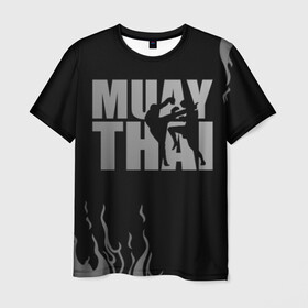 Мужская футболка 3D с принтом Muay Thai в Новосибирске, 100% полиэфир | прямой крой, круглый вырез горловины, длина до линии бедер | Тематика изображения на принте: fight | muay thai | thai boxing | ufc | бокс | ката | кикбоксин | лаос | лоу кик | муай | мьянма | поединок | таиланд | тай | тайский | таолу
