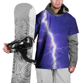Накидка на куртку 3D с принтом Молния. в Новосибирске, 100% полиэстер |  | вспышка | интересная | молния | небо | необычная | прикольная | яркая