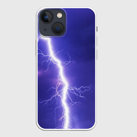 Чехол для iPhone 13 mini с принтом Молния. в Новосибирске,  |  | вспышка | интересная | молния | небо | необычная | прикольная | яркая