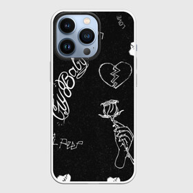 Чехол для iPhone 13 Pro с принтом LIl Peep (Broken) в Новосибирске,  |  | baby | broken | cry | lil | lil peep | peep | rap | rose | лил | лил пип | пип | реп | роза | сердце