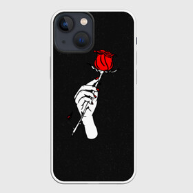 Чехол для iPhone 13 mini с принтом Lil Peep (Rose) в Новосибирске,  |  | baby | broken | cry | lil | lil peep | peep | rap | rose | лил | лил пип | пип | реп | роза | сердце