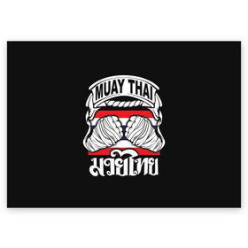 Поздравительная открытка с принтом Muay Thai в Новосибирске, 100% бумага | плотность бумаги 280 г/м2, матовая, на обратной стороне линовка и место для марки
 | fight | muay thai | thai boxing | ufc | бокс | ката | кикбоксин | лаос | лоу кик | муай | мьянма | поединок | таиланд | тай | тайский | таолу