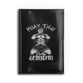 Обложка для автодокументов с принтом Muay Thai в Новосибирске, натуральная кожа |  размер 19,9*13 см; внутри 4 больших “конверта” для документов и один маленький отдел — туда идеально встанут права | fight | muay thai | thai boxing | ufc | бокс | ката | кикбоксин | лаос | лоу кик | муай | мьянма | поединок | таиланд | тай | тайский | таолу