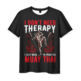 Мужская футболка 3D с принтом Muay Thai в Новосибирске, 100% полиэфир | прямой крой, круглый вырез горловины, длина до линии бедер | fight | muay thai | thai boxing | ufc | бокс | ката | кикбоксин | лаос | лоу кик | муай | мьянма | поединок | таиланд | тай | тайский | таолу