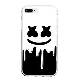 Чехол для iPhone 7Plus/8 Plus матовый с принтом MELLO BLACK x WHITE MARSHMELLO в Новосибирске, Силикон | Область печати: задняя сторона чехла, без боковых панелей | colors | dj | marshmello | paints | usa | абстракция | америка | звезда | клубная музыка | космический | краски | маршмелло | музыка | музыкант