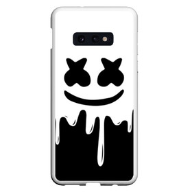 Чехол для Samsung S10E с принтом MELLO BLACK x WHITE MARSHMELLO в Новосибирске, Силикон | Область печати: задняя сторона чехла, без боковых панелей | colors | dj | marshmello | paints | usa | абстракция | америка | звезда | клубная музыка | космический | краски | маршмелло | музыка | музыкант