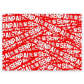 Поздравительная открытка с принтом SENPAI в Новосибирске, 100% бумага | плотность бумаги 280 г/м2, матовая, на обратной стороне линовка и место для марки
 | Тематика изображения на принте: ahegao | anime | kawai | kowai | oppai | otaku | senpai | sugoi | waifu | yandere | аниме | ахегао | ковай | культура | отаку | сенпай | тренд | яндере